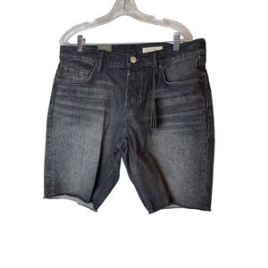 All Saints Mens Switch Raw Hem Denim Skinny Shorts in‎ Black Size 34 NWT